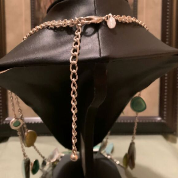 Chico's Multicolor Gemstone Layered Necklace 30" - Picture 6 of 10